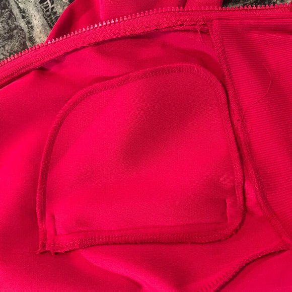 NWT WOMEN'S THEO & SPENCE RUNNING FITNESS TRACK JACKET red SZ S $88 - Picture 4 of 10